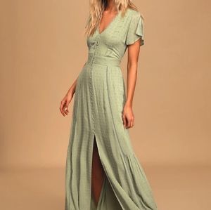 Sage Green All Year Maxi Dress / M / Worn Once